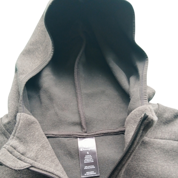 CHAMPION WOMEN'S SIZE SMAL GRAY HOODED SWEATSHIRT. - Picture 3 of 5